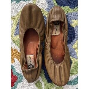 Lanvin Vintage Scrunch Ballet Flat Designer SoHo Iconic Fashion Paris sz36